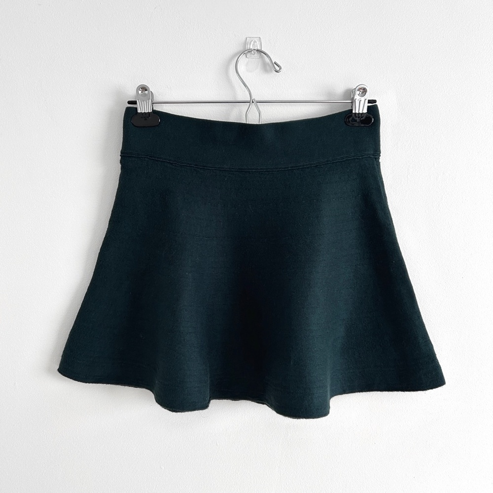 Aritzia Talula Knit Mini Skirt Green Circle Skirt Soft Cotton Size S